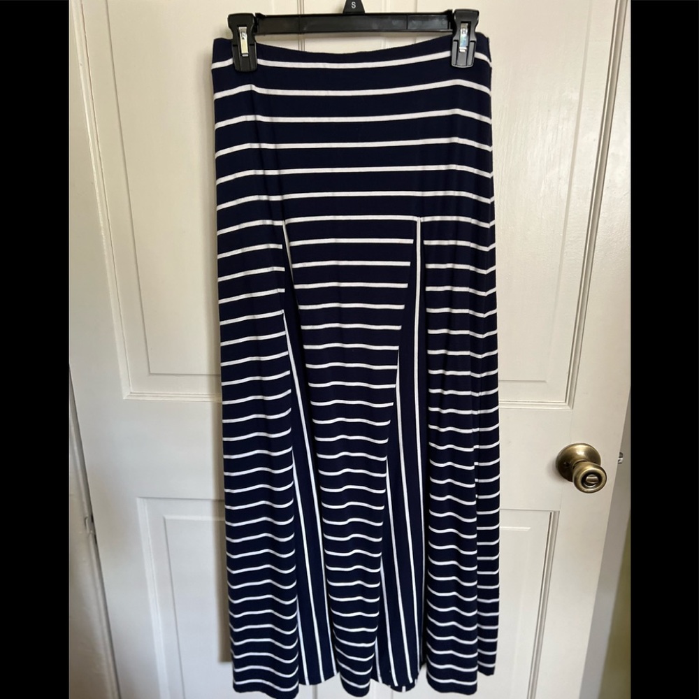 Lauren by Ralph Lauren Maxi Skirt Navy and White